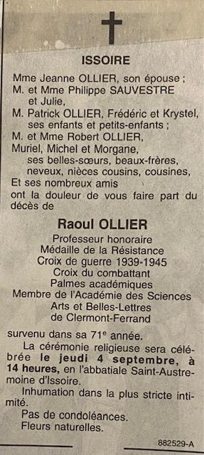 Aavis de deces famille